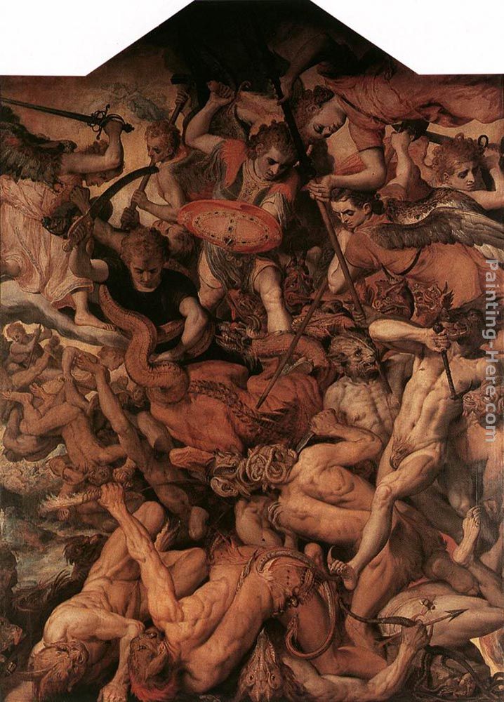 The Fall of the Rebellious Angels painting - Frans the elder Floris The Fall of the Rebellious Angels art painting